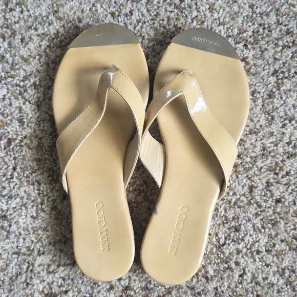 Jimmy Choo Patent Leather Sandals - Picture 9 of 11